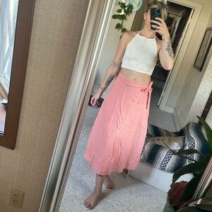 Carve Designs True Wrap Coral Linen Women's Skirt